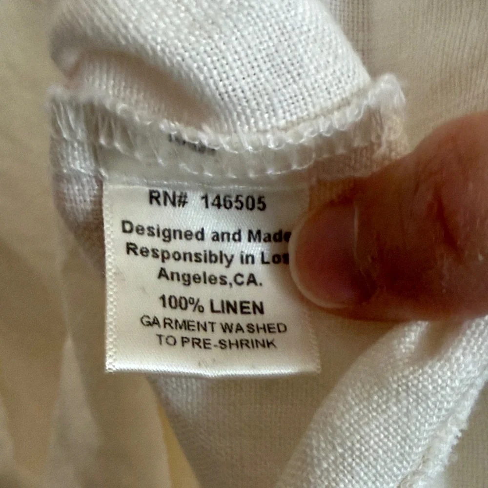 LA Relaxed White Linen Skirt - Picture 3 of 4